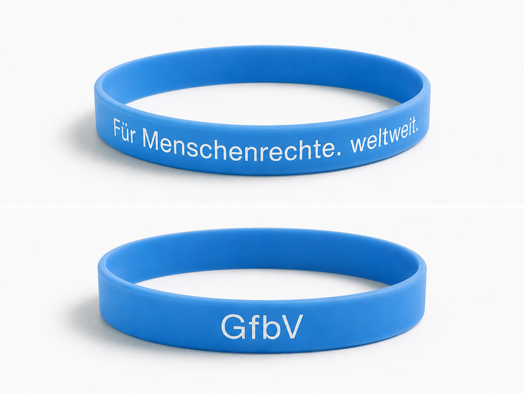 Silikonarmband „Für Menschenrechte. weltweit.“